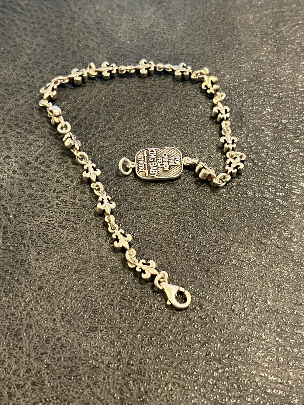 King Baby Studio Sterling Silver Fleur Link Bracelet